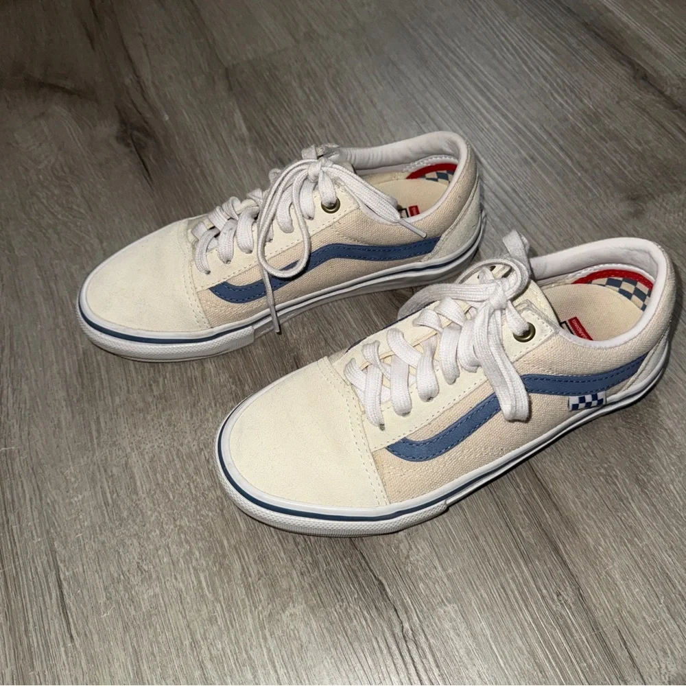Men’s/Women’s Vans Skate Old Skool cream and blue
